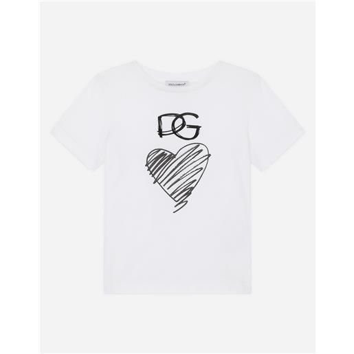 Dolce & Gabbana t-shirt in jersey stampa dg cuore