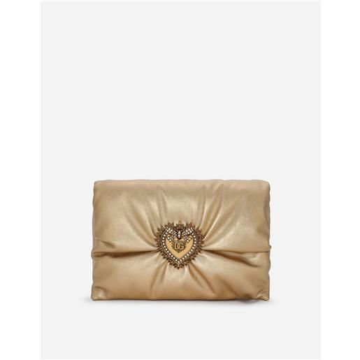 Dolce & Gabbana medium foiled calfskin devotion soft bag