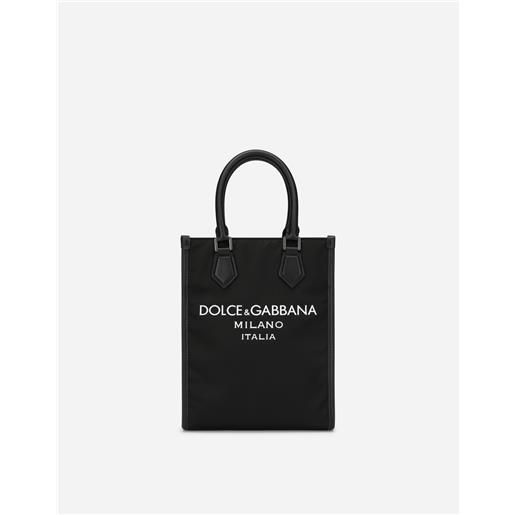 Dolce & Gabbana borsa piccola in nylon con logo gommato
