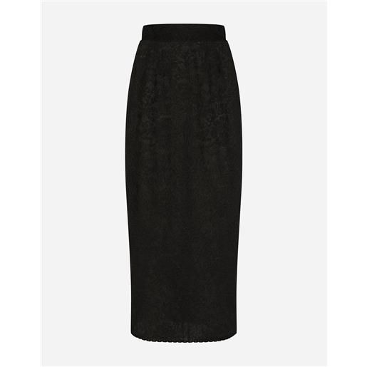 Dolce & Gabbana lace-stitch calf-length skirt
