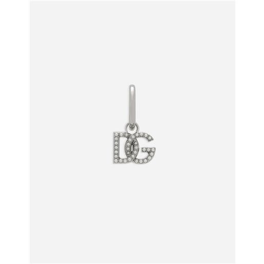 Dolce & Gabbana mono orecchino logo dg con perline