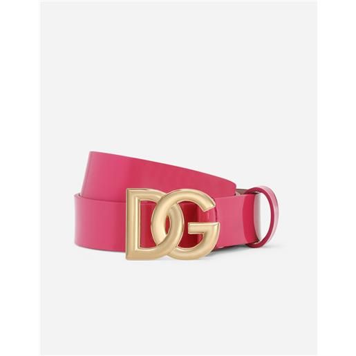 Dolce & Gabbana cintura in vernice con fibbia dg logo