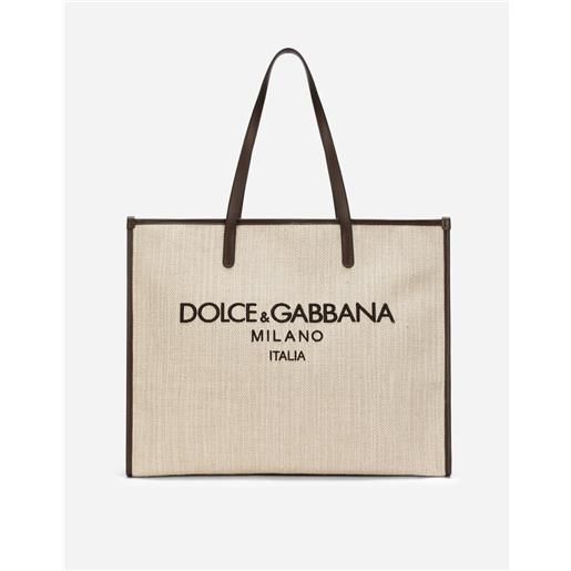 Dolce & Gabbana shopping grande in canvas strutturato