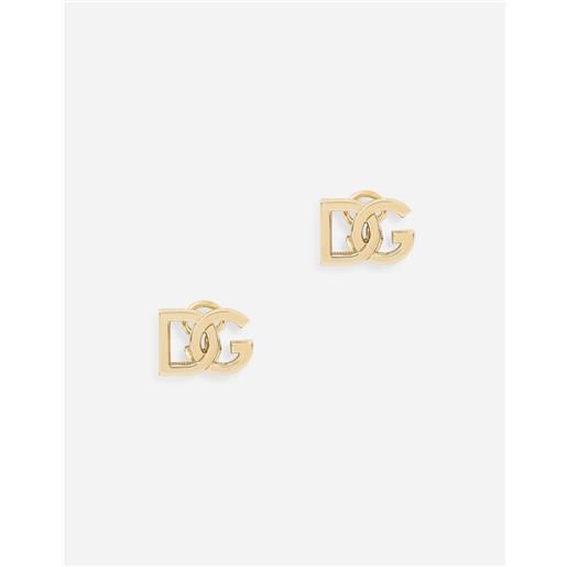 Dolce & Gabbana logo clip-on earrings in yellow 18kt gold
