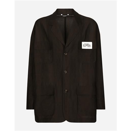 Dolce & Gabbana giacca over monopetto in lino e viscosa