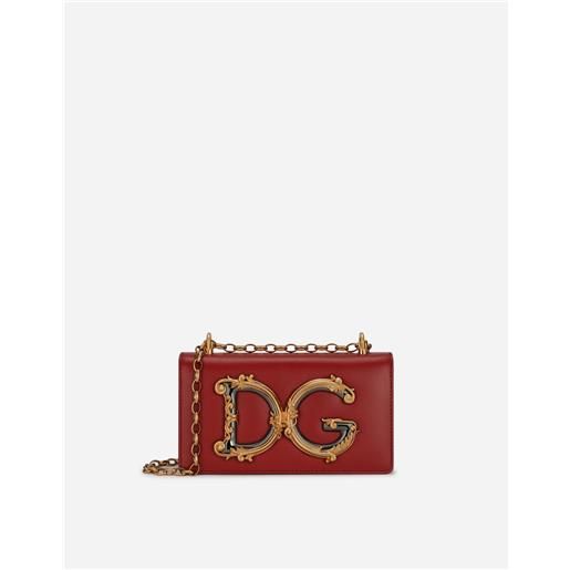 Dolce & Gabbana phone bag dg girls in vitello liscio