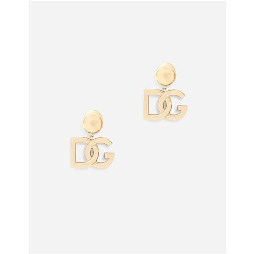 Dolce & Gabbana logo earrings in yellow 18kt gold