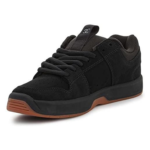 Dcshoes lynx zero-leather shoes, scarpe da ginnastica uomo, black gum, 41 eu