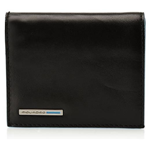 Piquadro pp1518b2 porta carte di credito, collezione blu square, nero