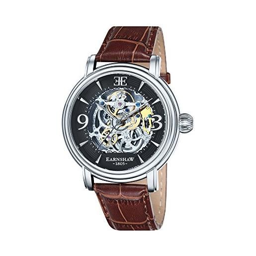 Thomas Earnshaw es-8011-02 orologio da polso analogico da uomo, cinturino in pelle, colore marrone