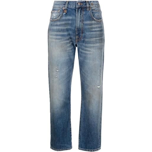 R13 jeans crop dritti - blu