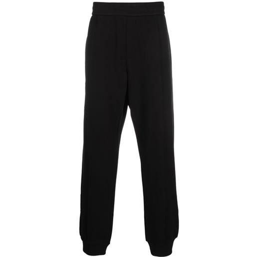 Versace pantaloni sportivi con ricamo - nero