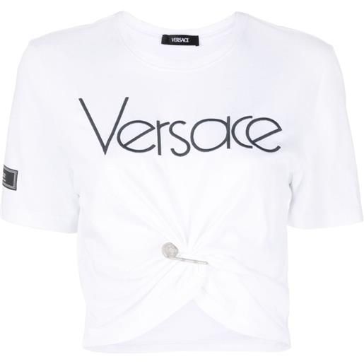 Versace t-shirt crop - bianco
