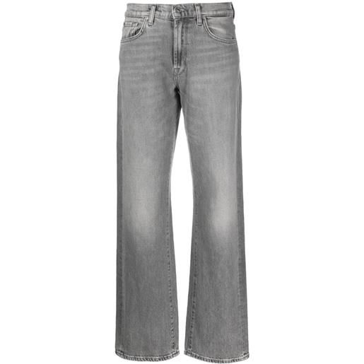 7 For All Mankind jeans a gamba ampia con effetto schiarito - grigio