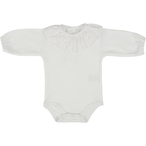 Fs - Baby body bimba manica lunga in cotone bianco
