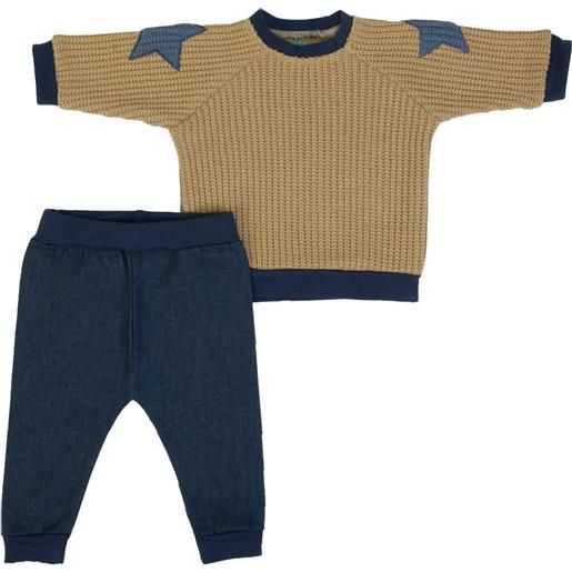 Fs - Baby completo casual bambino maglione + jeans tricot