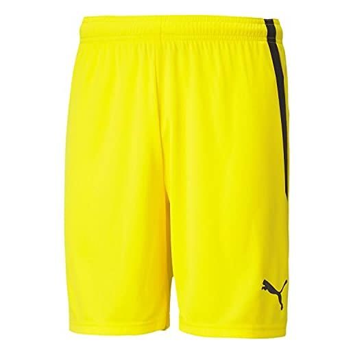 PUMA teamliga shorts, pantaloncini men's, jaune or/noir, m