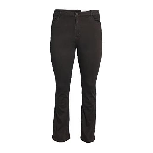 Noisy may nmsallie hw flr jeans vi023bl curve noos elasticizzati, schwarz, 54w x 32l donna