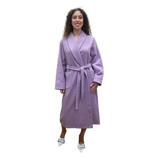 SGARLATA HOME vestaglia da donna in lana e cashmere modello scialle classico art. Vittoria (xs, blu)