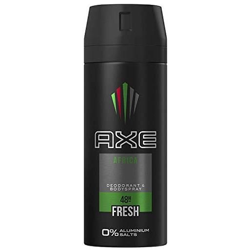 AXE domestos axe deo spray africa senza alluminio 150 ml, confezione da (3 x 150 ml)