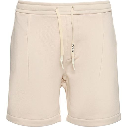 A PAPER KID shorts unisex in felpa di cotone