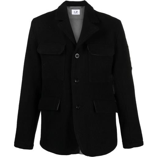 C.P. Company giacca-camicia con applicazione - nero