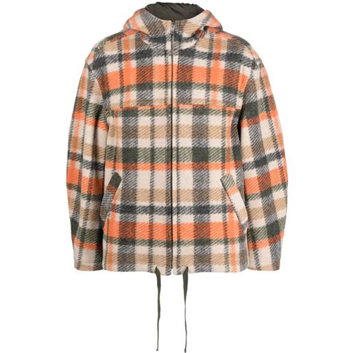 MARANT giacca-camicia kurt a quadri - arancione
