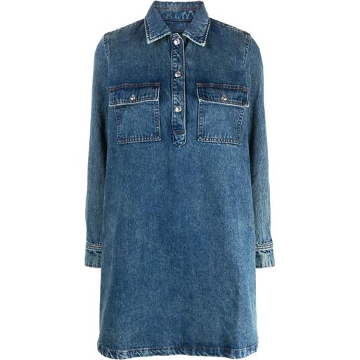 A.P.C. abito denim mia a maniche lunghe - blu