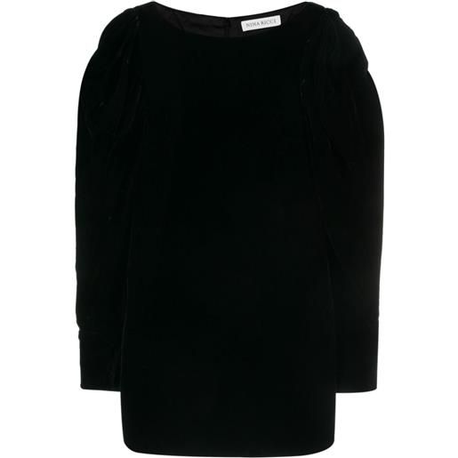 Nina Ricci abito corto in velluto - nero