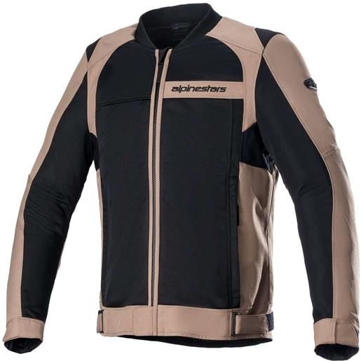 Giacca da moto in pelle Helstons Modelo marrone e nera