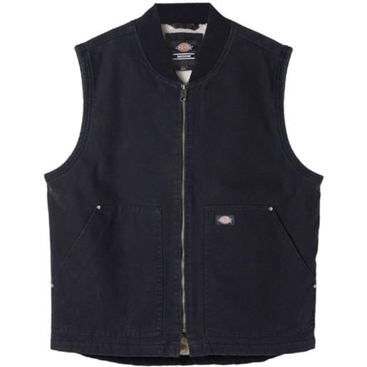 DICKIES gilet duck canvas uomo stone washed black