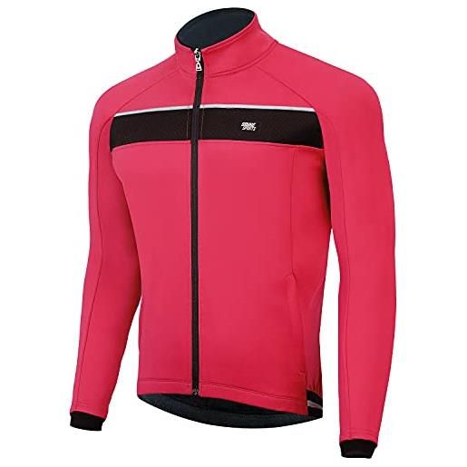 Souke Sports - giacca invernale uomo giacca da ciclismo giacca sportiva zip-off giacca trekking mtb riflessivo antivento impermeabile traspirante termico