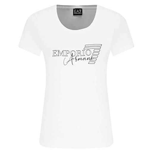 Emporio Armani maglietta t-shirt donna 6htt21 tj5gz, manica corta, girocollo, veste aderente (nero, m)