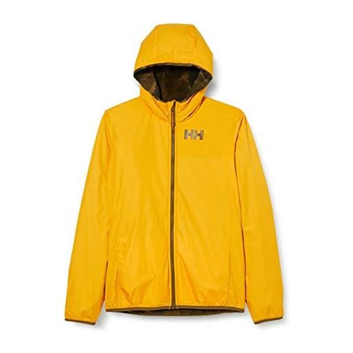 Helly Hansen champ reverisble water repellant jacket, cappotto unisex-bambini, 343 golden glow, 16