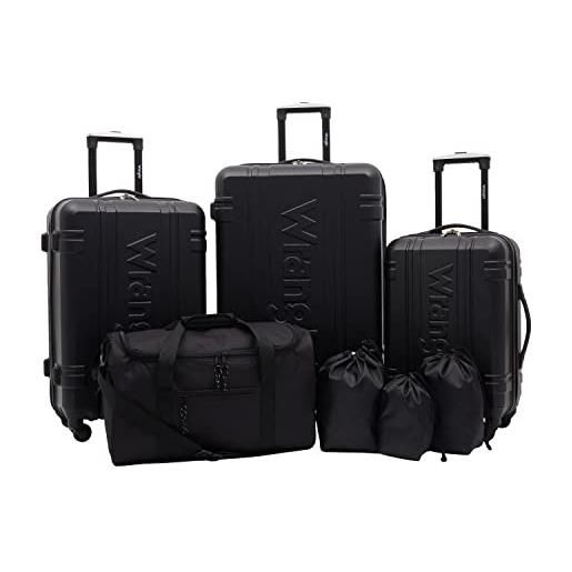 Wrangler venture - set da viaggio e bagaglio, nero, 7-piece set, venture - set da viaggio e bagaglio