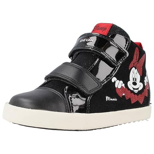 Geox b kilwi girl d, scarpe da ginnastica bimba 0-24, black red, 23 eu