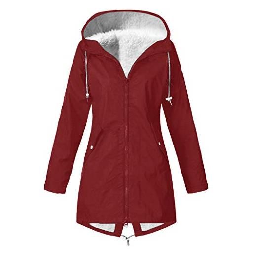 KaloryWee Women Coats and Jackets kalory. Wee - cappotti invernali impermeabili da donna, antivento, caldi, lunghi, con cappuccio, taglie forti, s-5xl