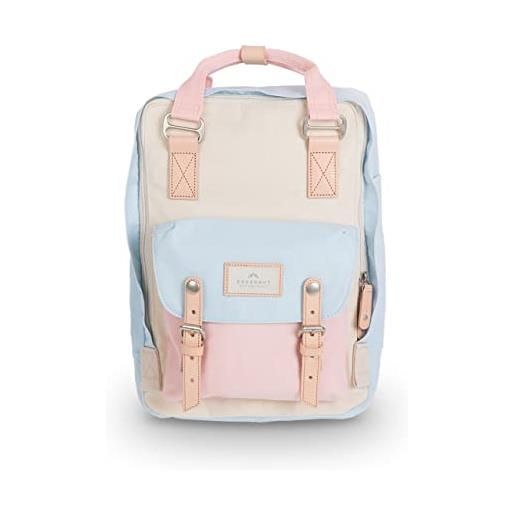 Doughnut zaino da viaggio da donna, multicolore, 16 l, leggero, per pendolari, casual, con macaron, iceberg x crema x sakura, 16l, d010