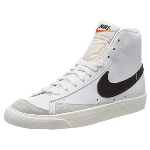 Nike blazer mid '77 vntg, sneaker uomo, bianco (white/black), 37.5 eu