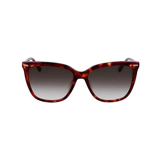 Calvin Klein ck22532s occhiali, 609 burgundy havana, taglia unica unisex-adulto