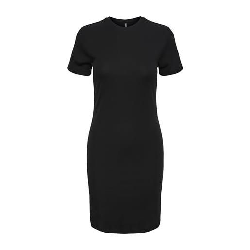 PIECES pcruka ss dress noos bc vestito, nero, m donna