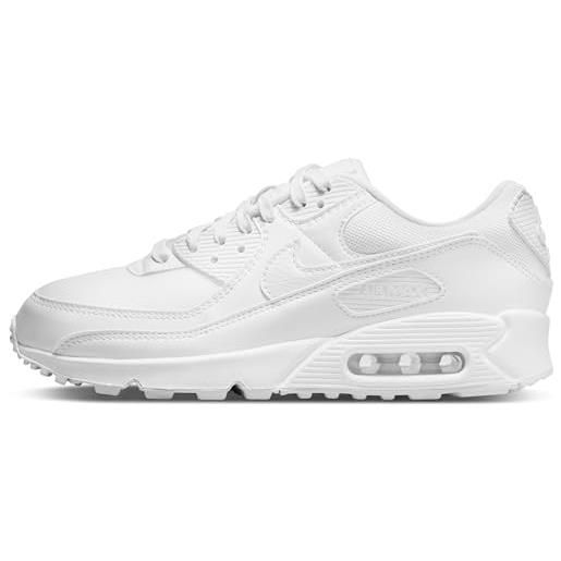 Nike wmns air max 90, sneaker donna, white/white-white, 38 eu