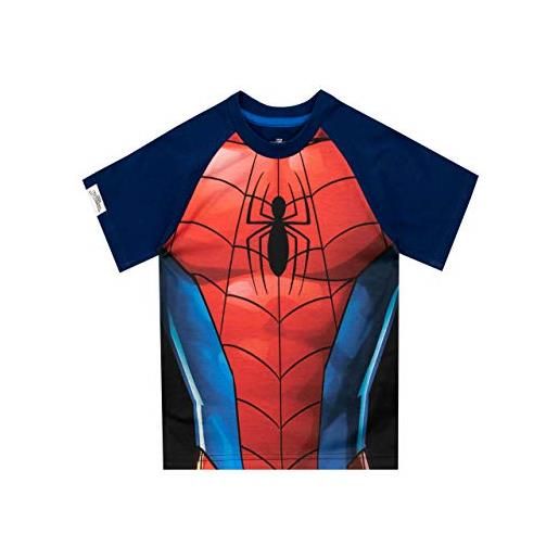 Marvel maglietta maniche corta per ragazzi spiderman multicolore 5-6 anni