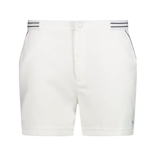 CMP pantaloncini da tennis/padel in gabardina di poliestere da uomo - 32c6417 (54, bianco)