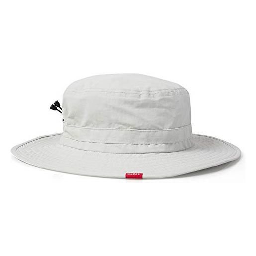 Gill cappello da sole tecnico marino resistente all'acqua con protezione solare uv 50+ per unisex, argento, grande
