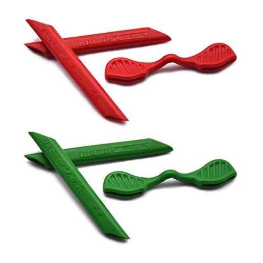 SOODASE rosso/verde kit gommini di ricambio in silicone per oakley radarlock path/pitch/edge series occhiali da sole