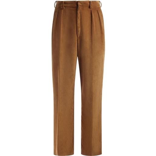 Bally pantaloni sartoriali con pieghe - marrone