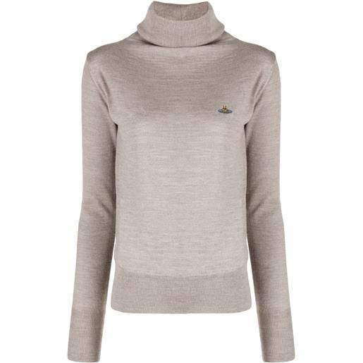 Vivienne Westwood maglione con ricamo orb - grigio