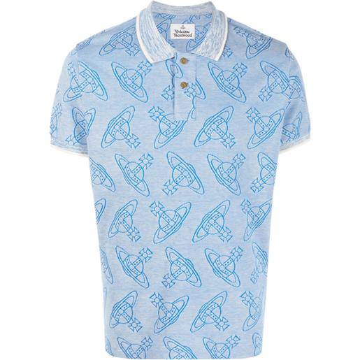 Vivienne Westwood polo orb con stampa - blu