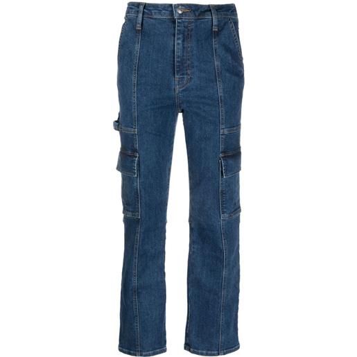 Simkhai jeans crop a vita alta - blu